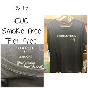 Torrid Black 'Absolutely Not' Tee